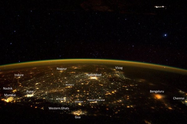 अमेरिकी अंतरिक्ष यात्री ने अंतरिक्ष से ट्वीट की दक्षिण भारत की शानदार तस्वीर 2