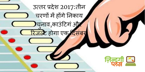 उत्तर प्रदेश 2017:तीन चरणों में होंगे निकाय चुनाव,काउंटिगं और रिजल्ट होगा एक दिसंबर 30