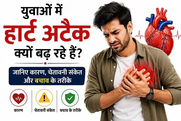 युवाओं में हार्ट अटैक क्यों बढ़ रहे हैं? जानिए कारण, चेतावनी संकेत और बचाव के तरीके 4 युवाओं में हार्ट अटैक क्यों बढ़ रहे हैं? जानिए कारण, चेतावनी संकेत और बचाव के तरीके