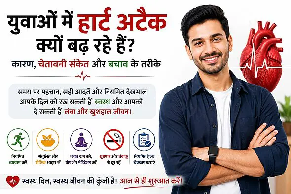 युवाओं में हार्ट अटैक क्यों बढ़ रहे हैं? जानिए कारण, चेतावनी संकेत और बचाव के तरीके 3